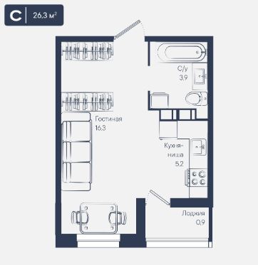 Студия в Литер 6.1