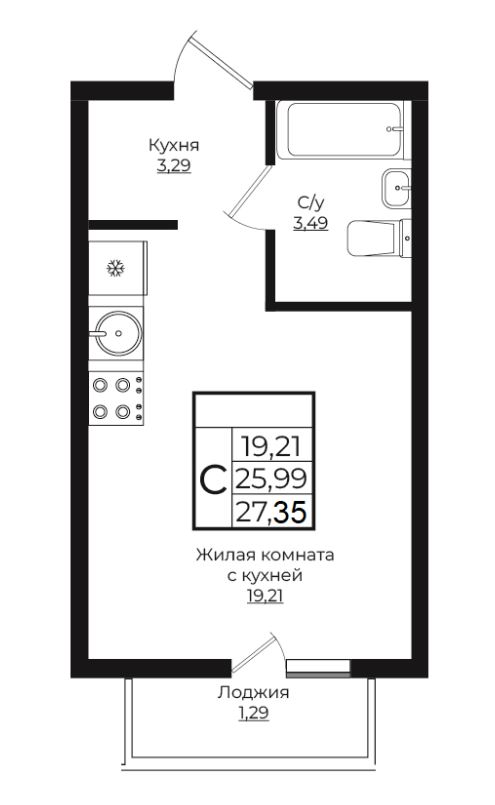 Студия в Литер 2