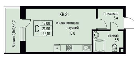 Студия в Литер 18