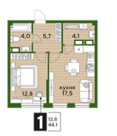 Однокомнатная в Литер 24