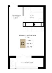 Студия в Литер 1