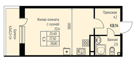 Студия в Литер 10