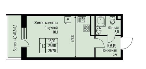 Студия в Литер 12