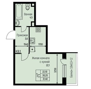 Студия в Литер 12