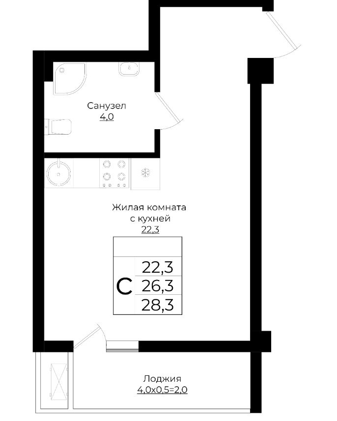 Студия в Литер 3