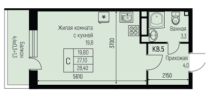 Студия в Литер 10