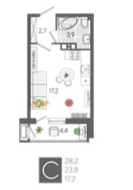 Студия в Литер 2