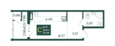 Студия в Дом 8 очередь 3