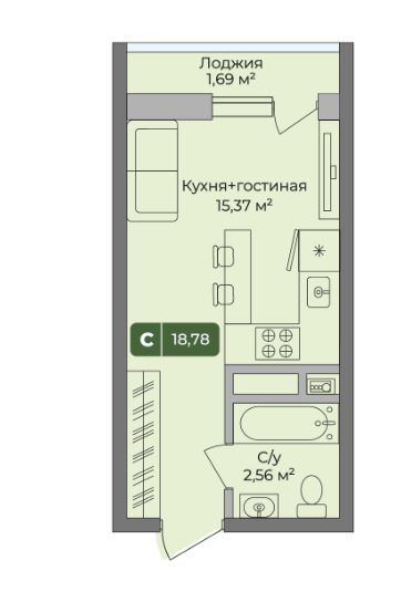 Студия в Литер 1