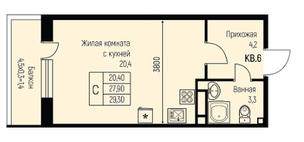 Студия в Литер 10