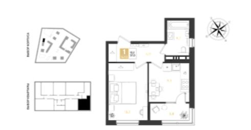 Однокомнатная в Литер 15