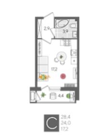 Студия в Литер 2