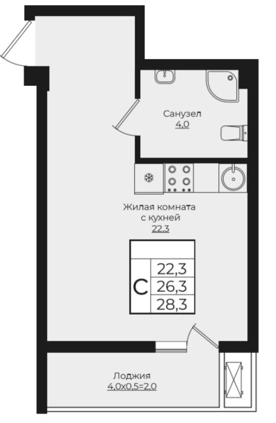 Студия в Литер 3