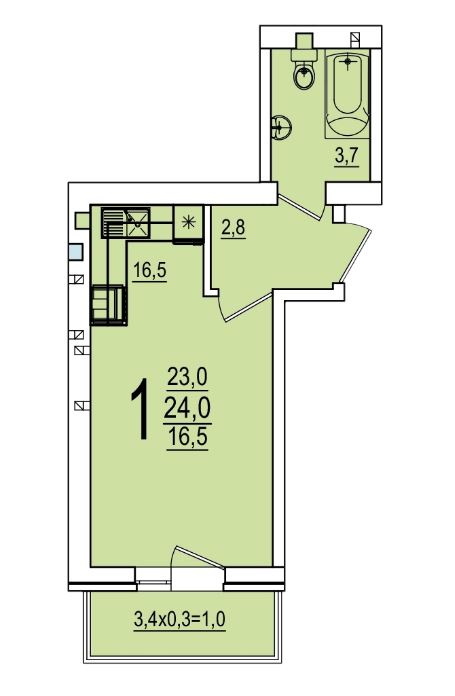 Студия в Литер 40