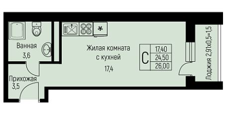 Студия в Литер 17