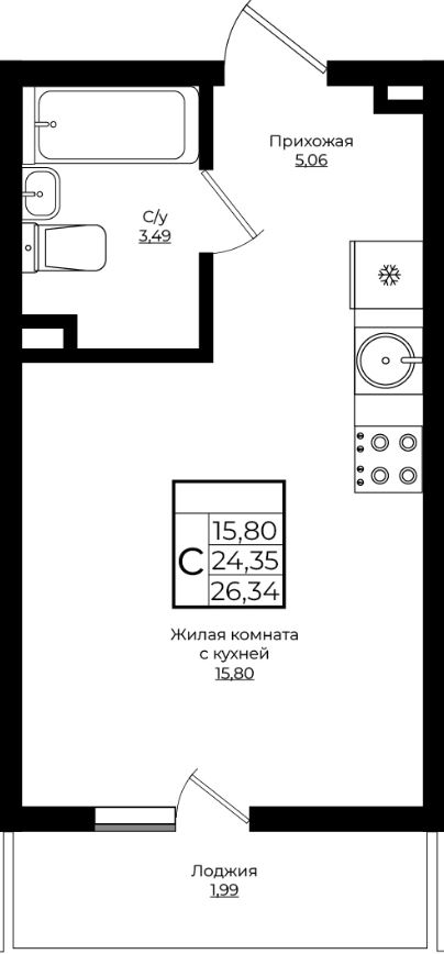 Студия в Литер 3