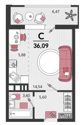 Студия в Литер 19