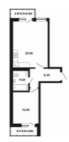 Однокомнатная в Литер 15