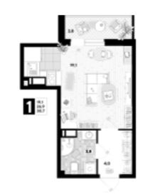 Однокомнатная в Литер 24