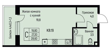 Студия в Литер 18