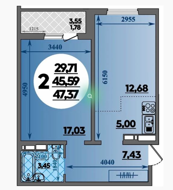 Однокомнатная в Литер 42