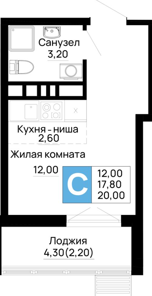 Студия в Очередь 2 Литер 5