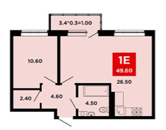 Однокомнатная в Литер 21