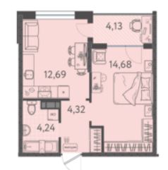 Однокомнатная в Литер 5 очередь 2