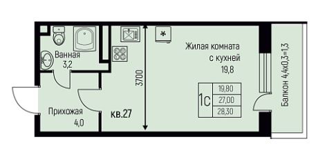 Студия в Литер 11