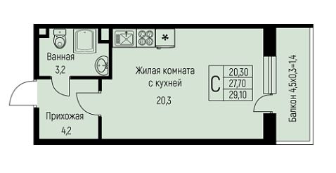 Студия в Литер 17