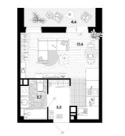 Студия в Литер 14