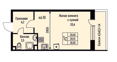 Студия в Литер 23